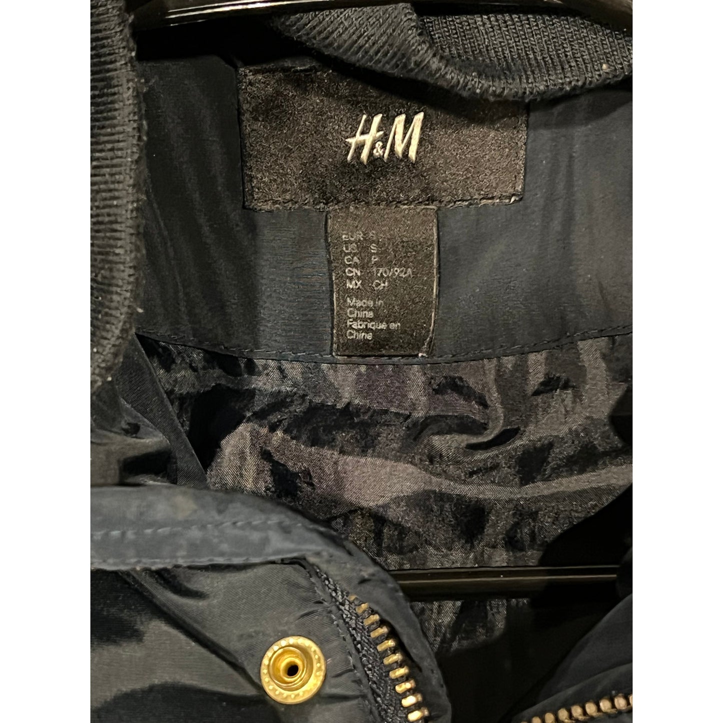 H&M Blue Quilted Puffer Jacket Mens S
