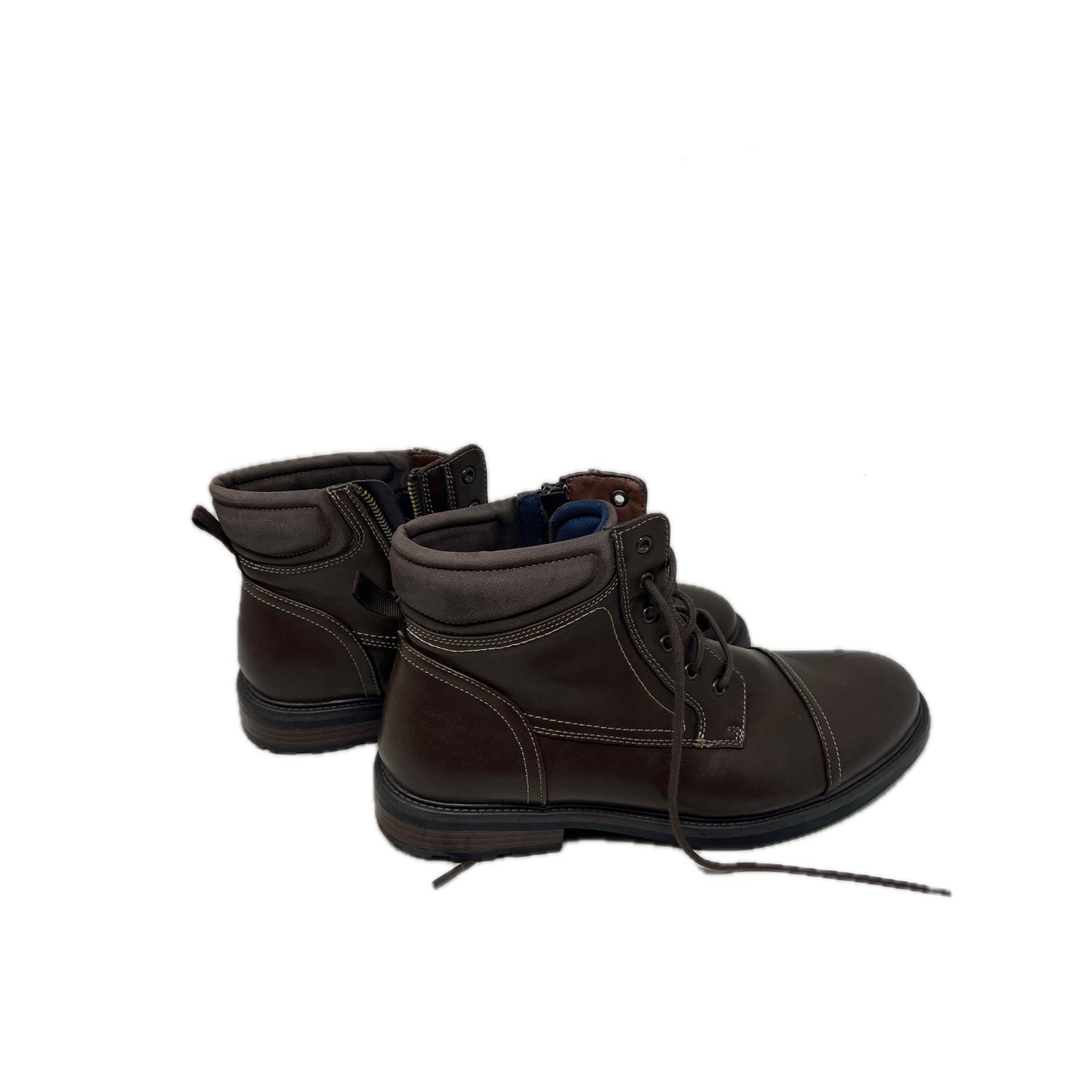 George Men's Faux Leather Lace Up Boots Mens 13