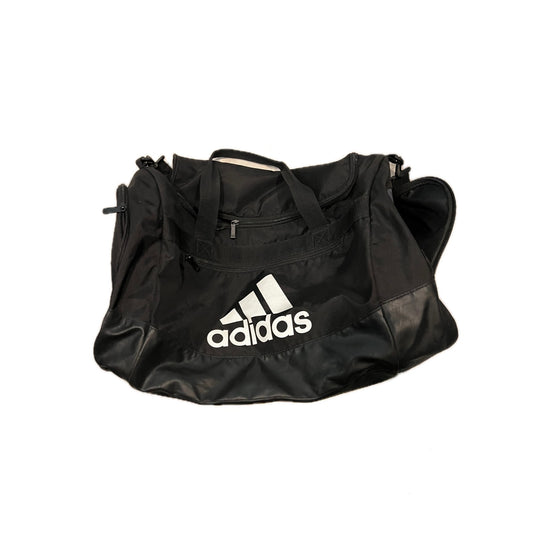 Adidas Defender Medium 20"x12"x10" White Black Duffel Bag