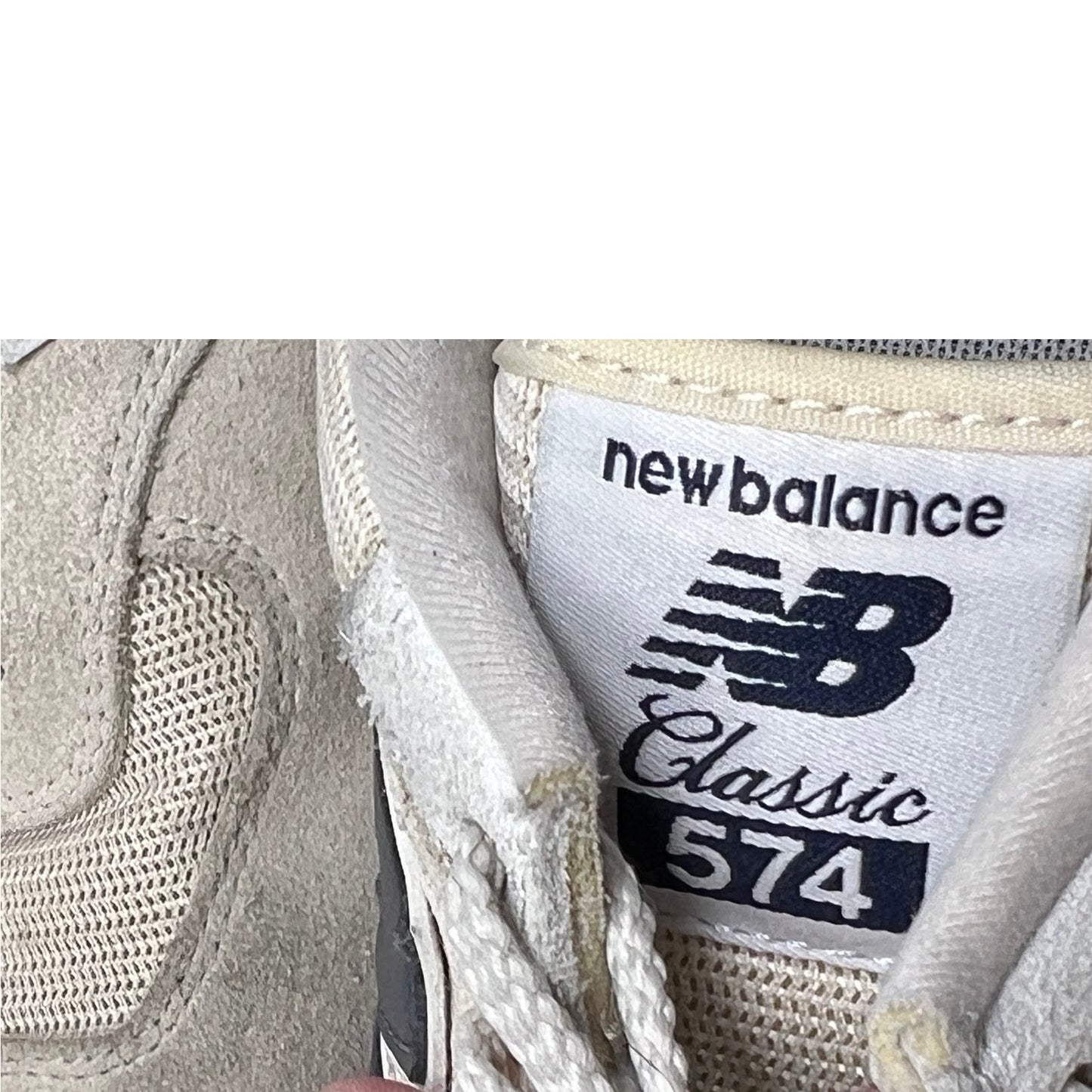 New Balance 574 Tan Navy Mens 10