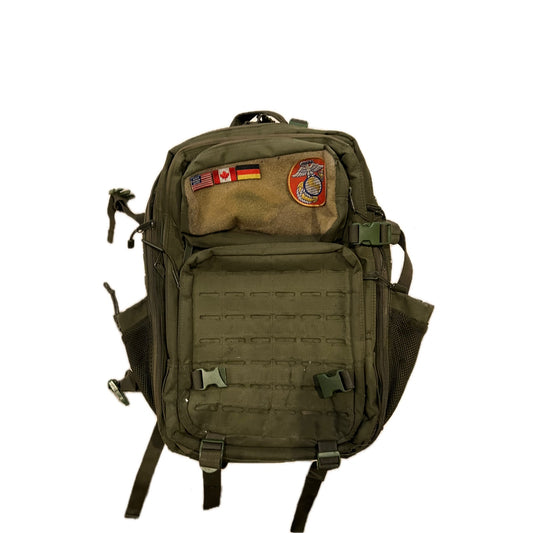 Generic Tactical 3-day Tactical Backpack w USMC EGA Patch
