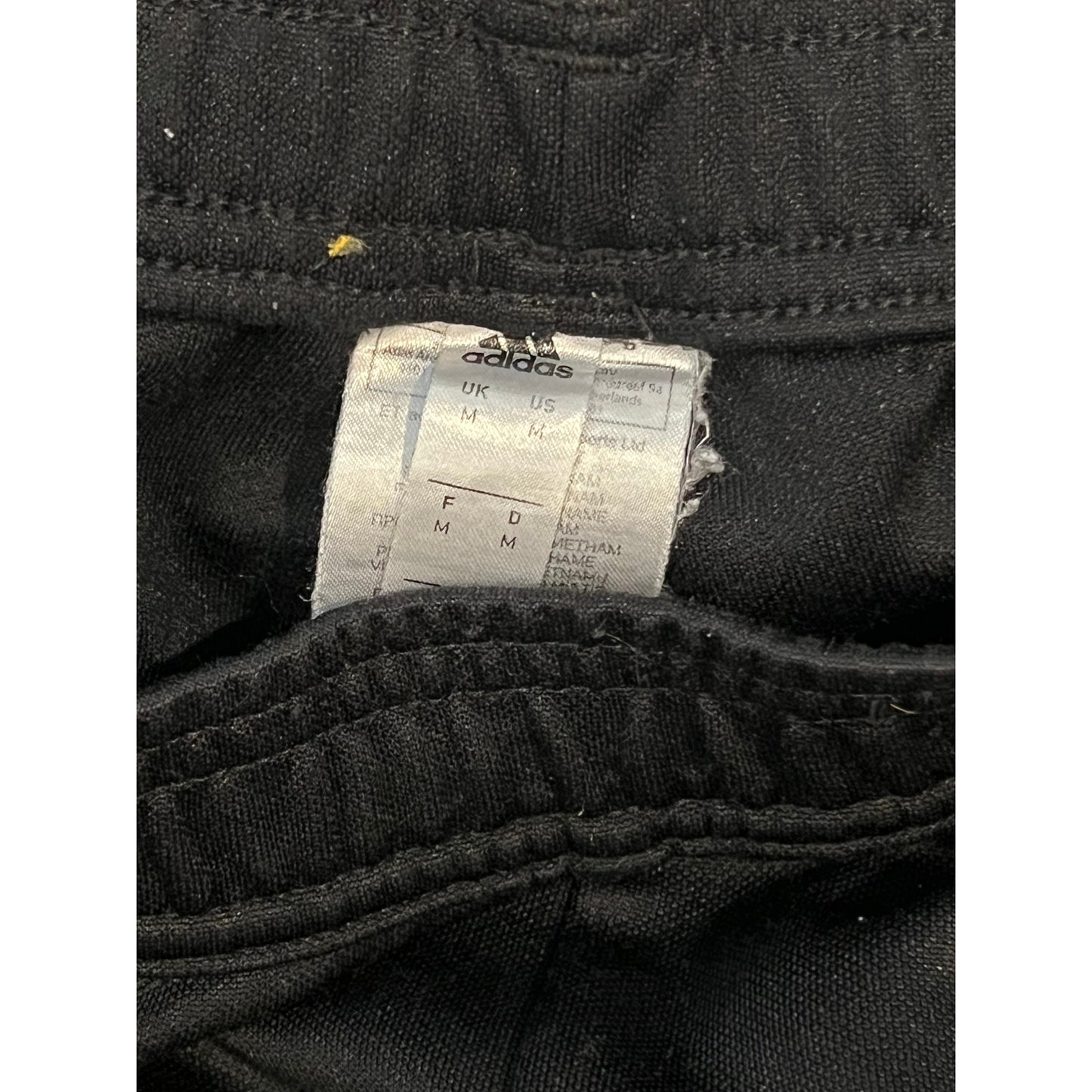 Adidas Three Stripe Black Trackpants Mens M