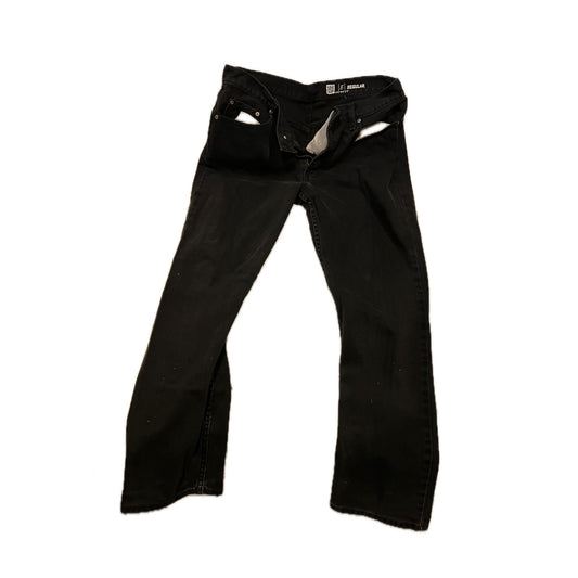 George Regular Straight Black Jeans Mens 34x32