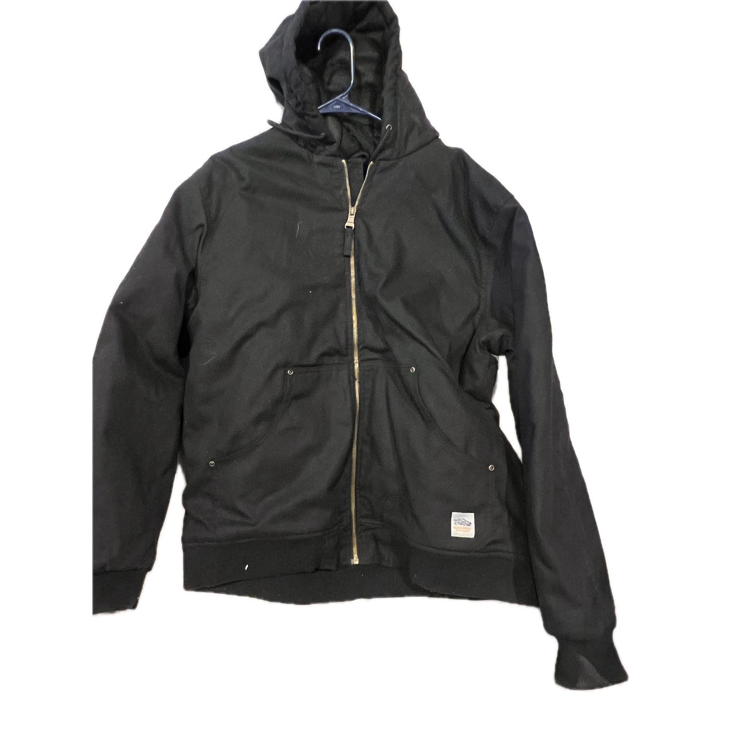 Bass Creek Heavy Denim Hooded Work Jacket Mens Large