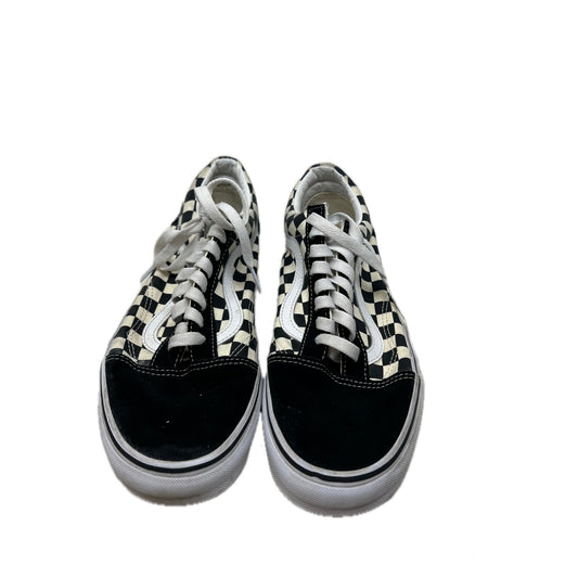 Vans White Black Checked Skate Shoes Mens 10.5 Womans 12