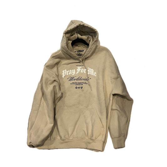 Pray For Me Worldwide Forever Poison Creme Hoodie Mens XL