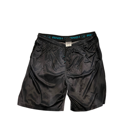 AND1 Black White Basketball Shorts Mens 2XL