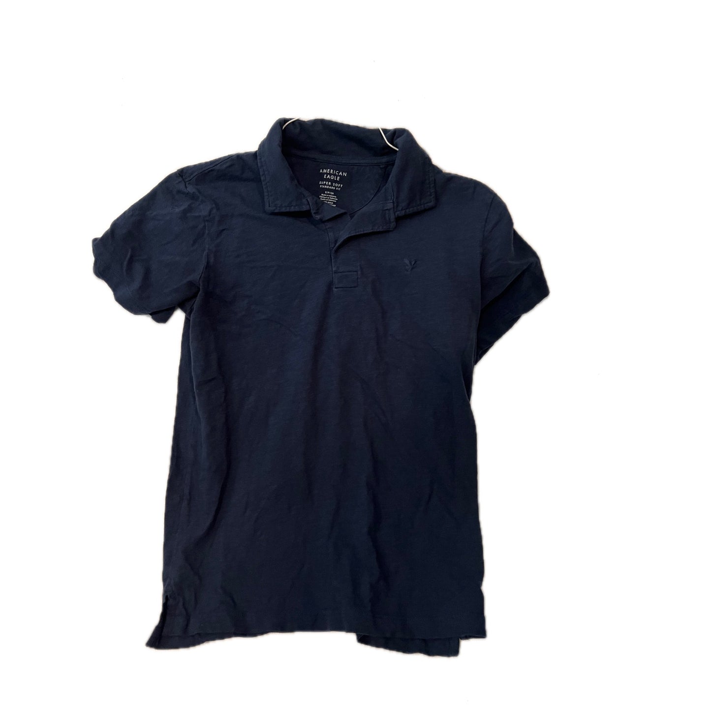 American Eagle Polo Homme Noir Super Doux S