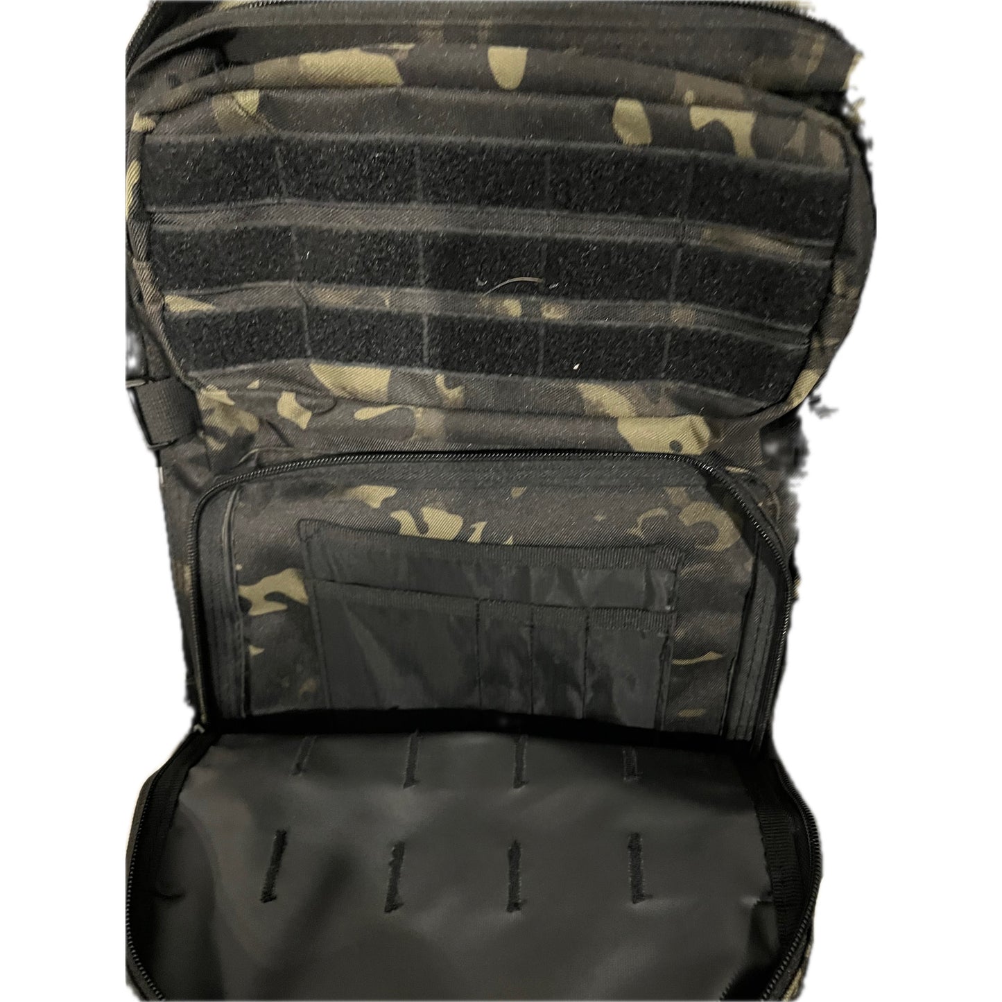 Sac à Dos Tactique Camouflage Vert Noir Générique 36L