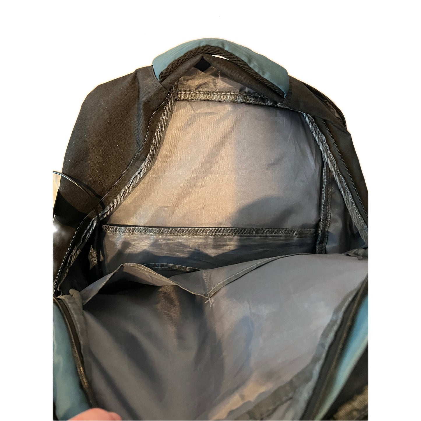 Padded Green Faux Leather Large Travel 40L Padded Backpack