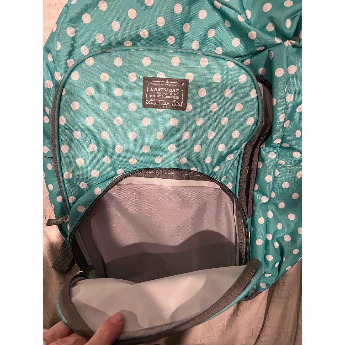 Eastsport Unisex Fashion Lifestyle Backpack, Turquoise Dots