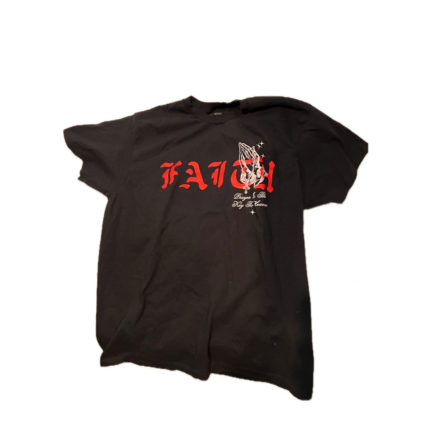 FashionNova Faith Black T-Shirt Mens Large