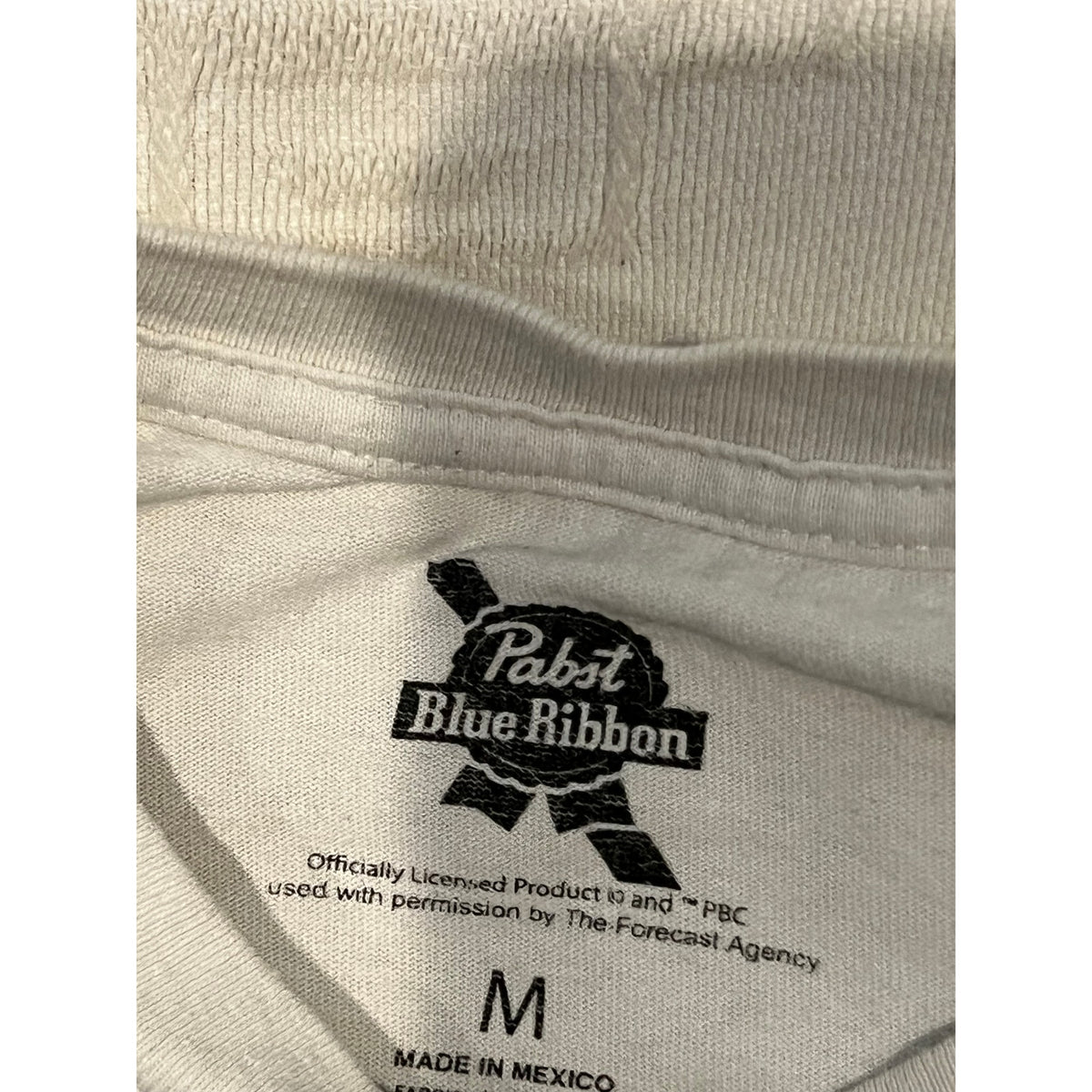 Pabst Blue Ribbon White T-Shirt Mens Medium