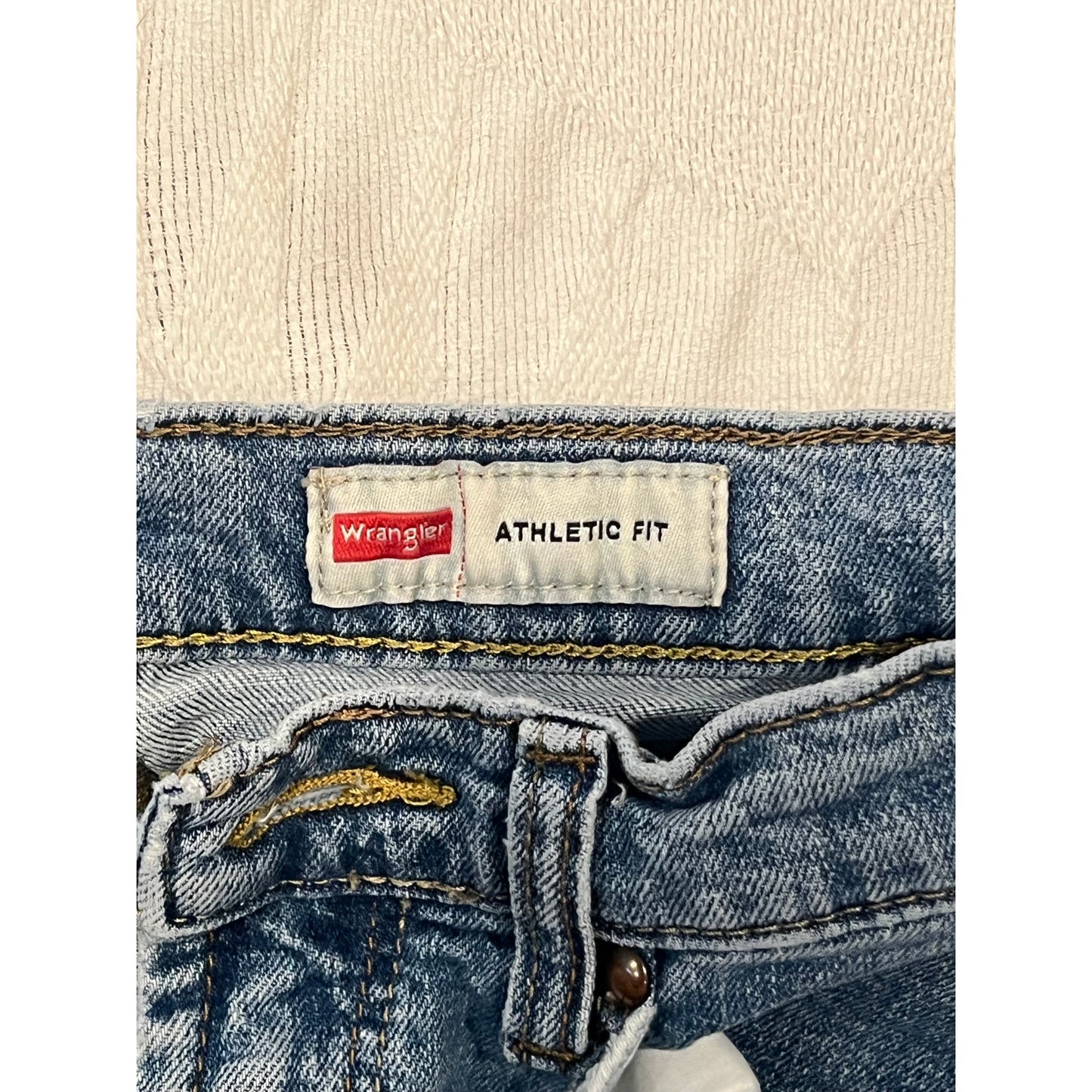 Wrangler Athletic Fit Blue Jeans Mens 28x27