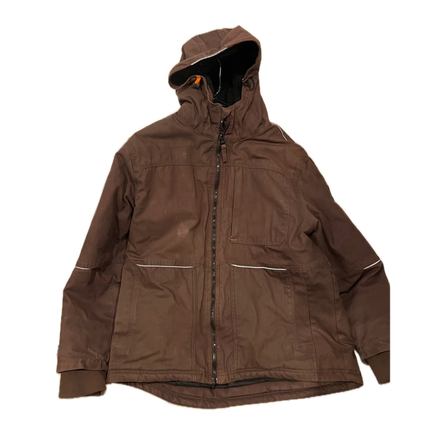 Veste de travail à capuche en denim épais Bass Creek pour homme, taille large
