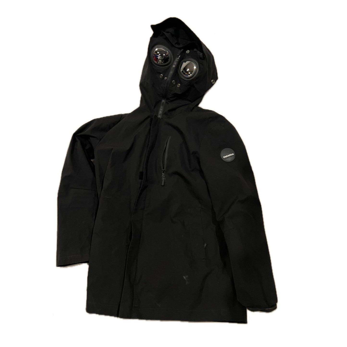 Helvetica LIght Zippée Capuche Eye Block 2 Noir Mens Small