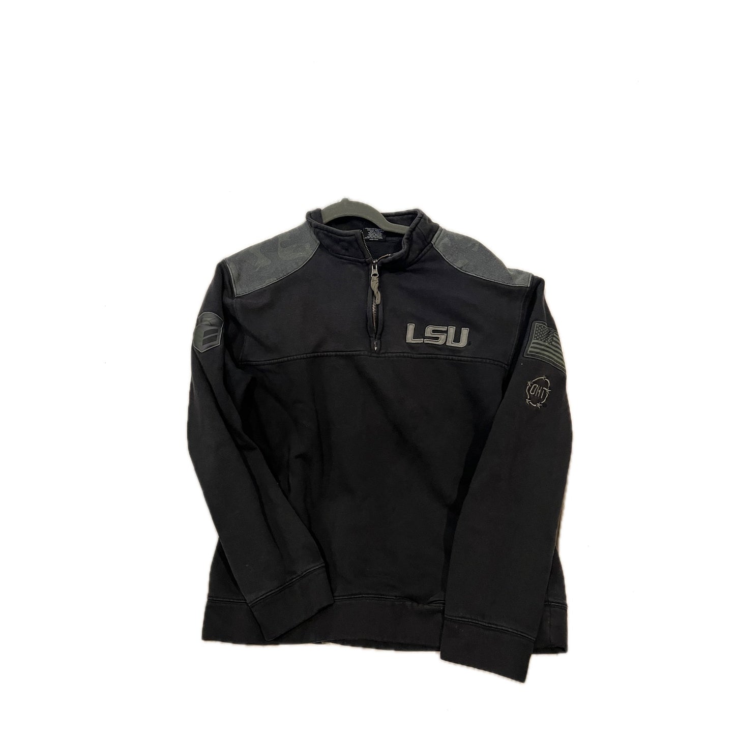 Colosseum LSU 1/4 Zip Pullover Mens L Sweatshirt