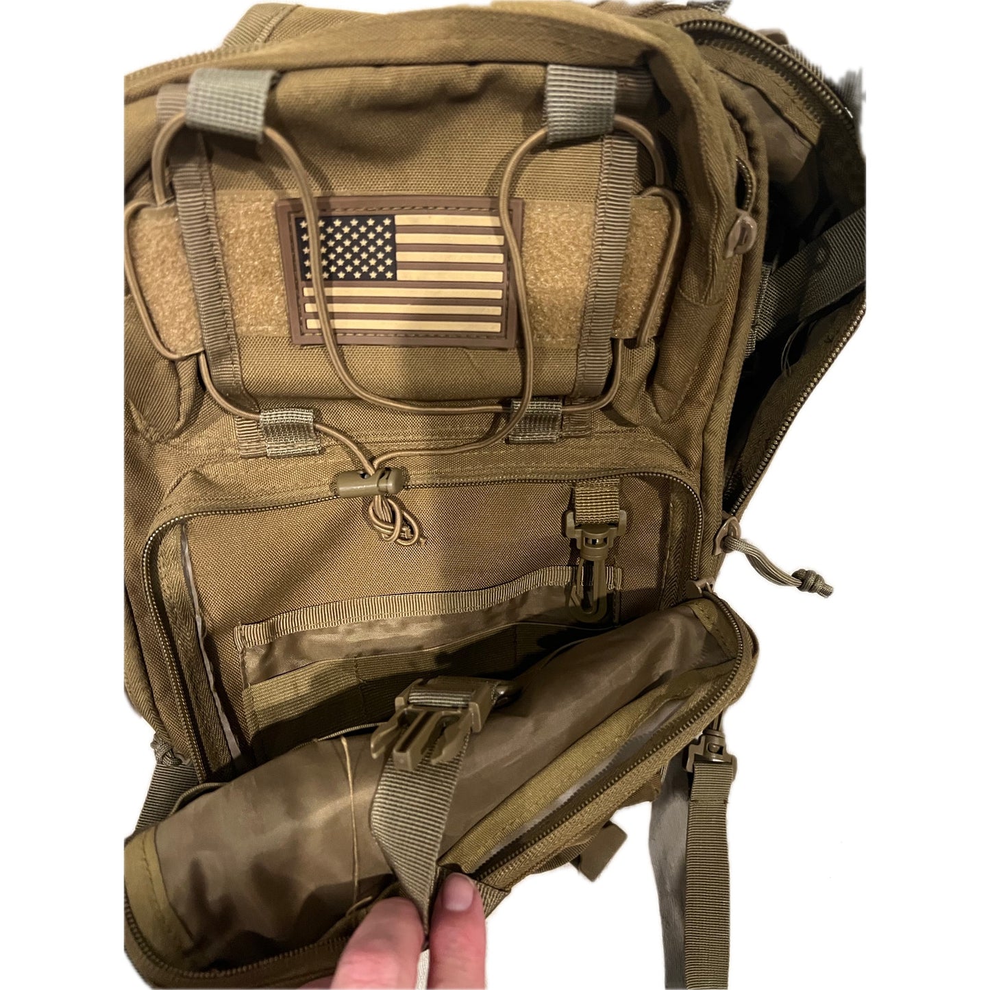 Tan Khaki Desert  Hiking Tactical Backpack Black 25L