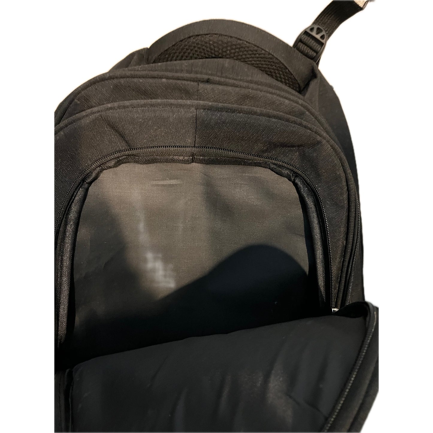 Sac à dos sport unisexe rembourré trois sections noir avec du jaune