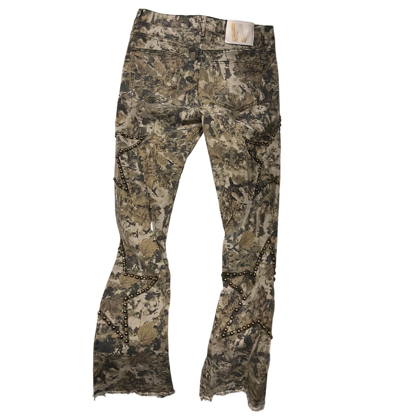 W Vaqueros Stacked Streetwear Mossy Oak Camo para hombre de Waimea, talla 36x34