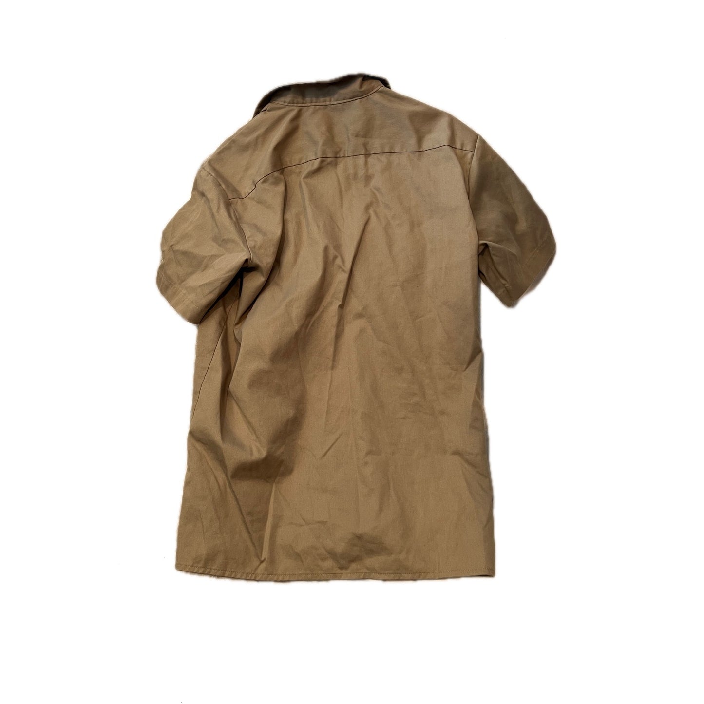 Dickies Tan Button Down Short Sleeve Shirt Mens Mediums