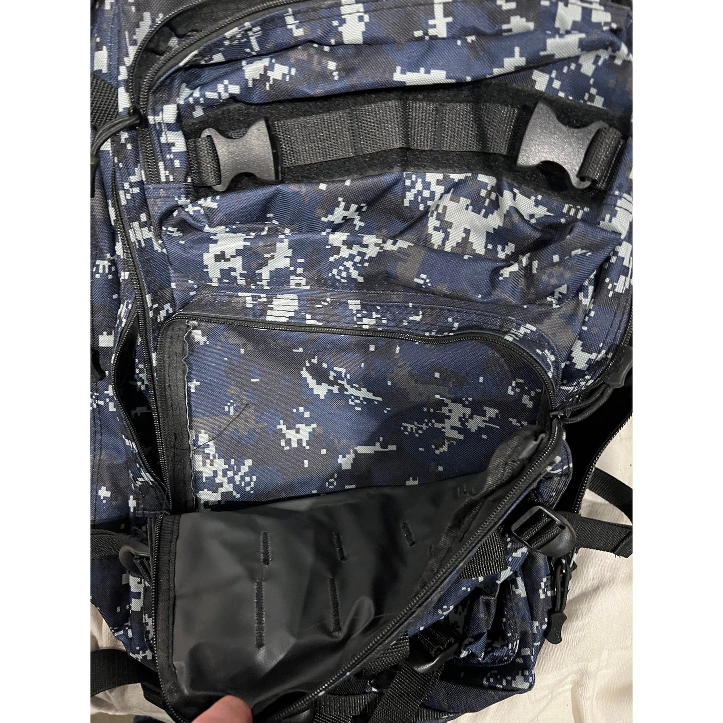 Generic Blue Black Camo Tactical Backpack