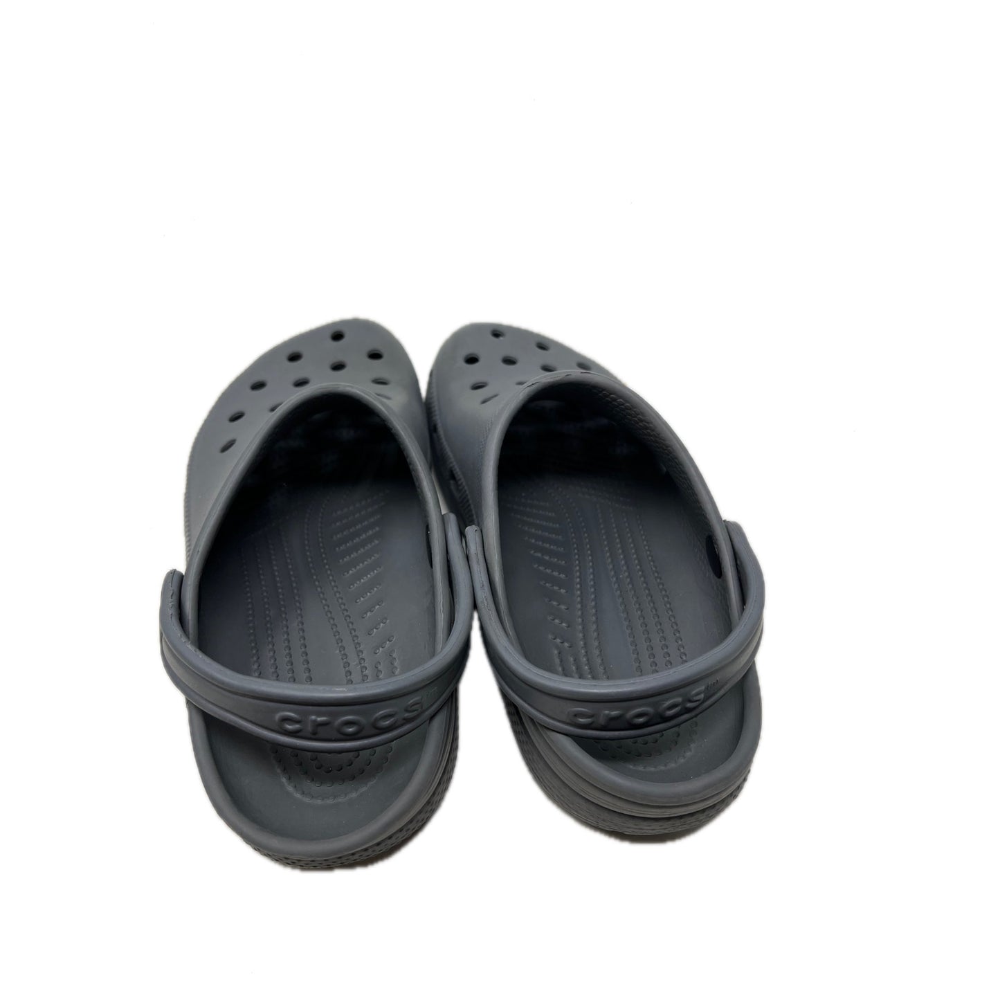 Crocs Charcoal Gray Slides Clogs Men's 6 Womans 8