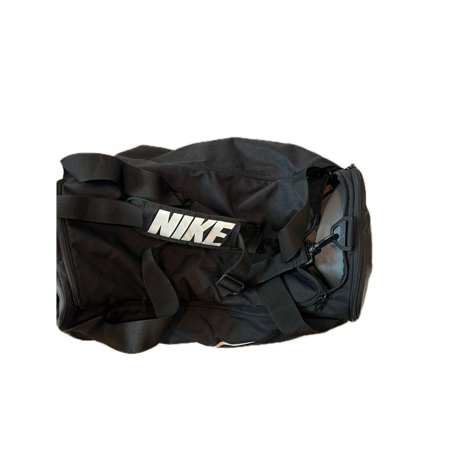 Nike Black Duffel Gym Bag 18"x12"x10" Zipped