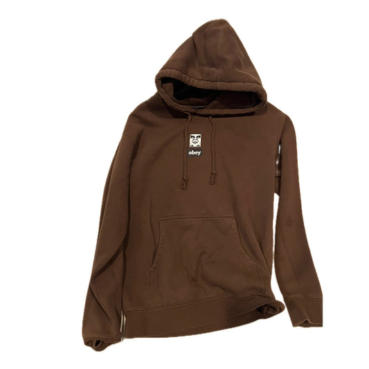Obey Worldwide Brown Pullover Hoodie Mens S