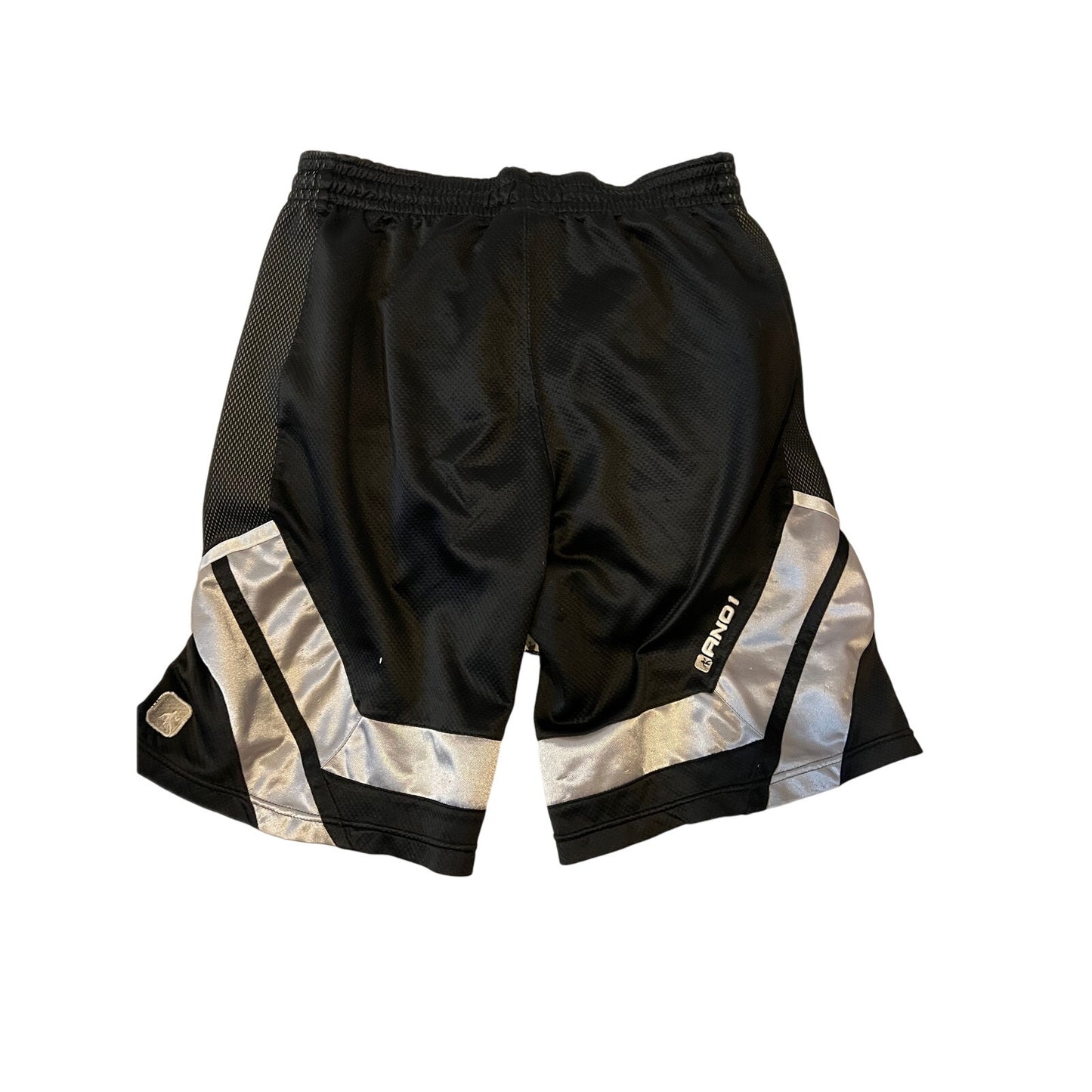 AND1 Black White Basketball Shorts Mens S