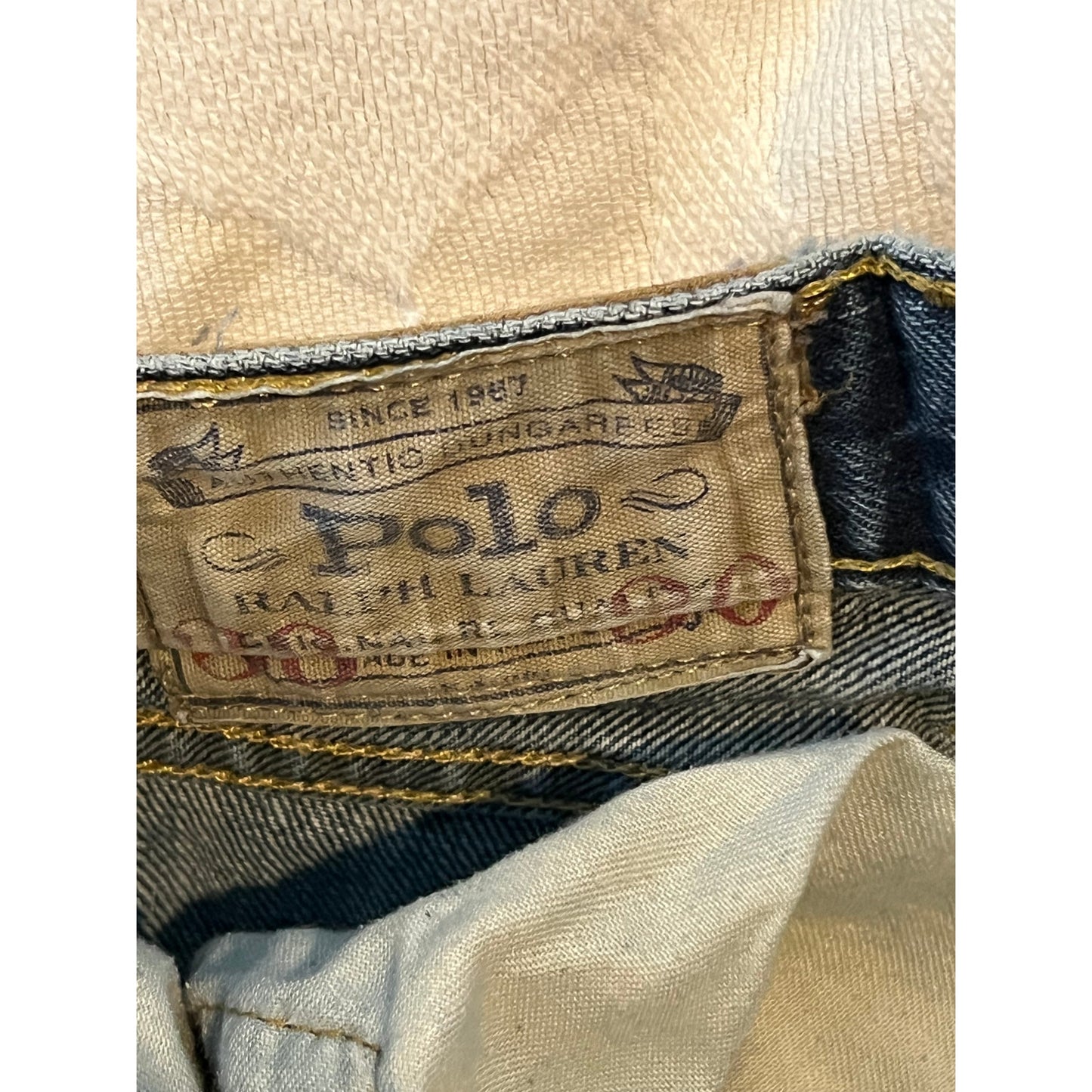 Jeans Polo Ralph Lauren Varice Slim Droit Bleus 38x30