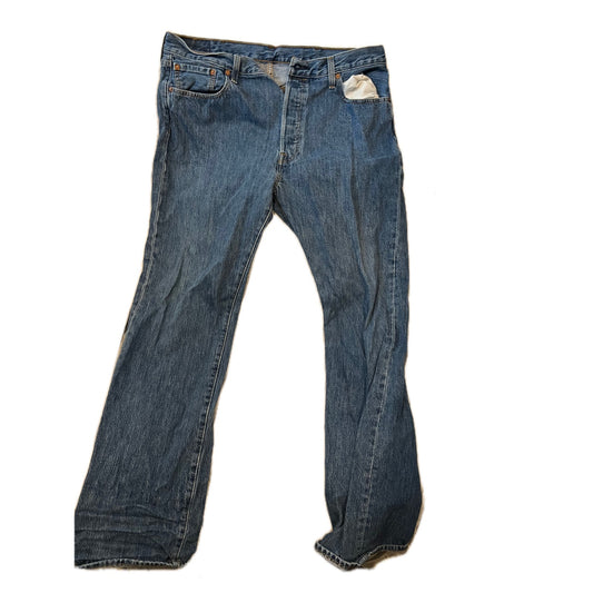 Levi's 501 Classic Straight Leg Jeans Light Blue Mens 38x34
