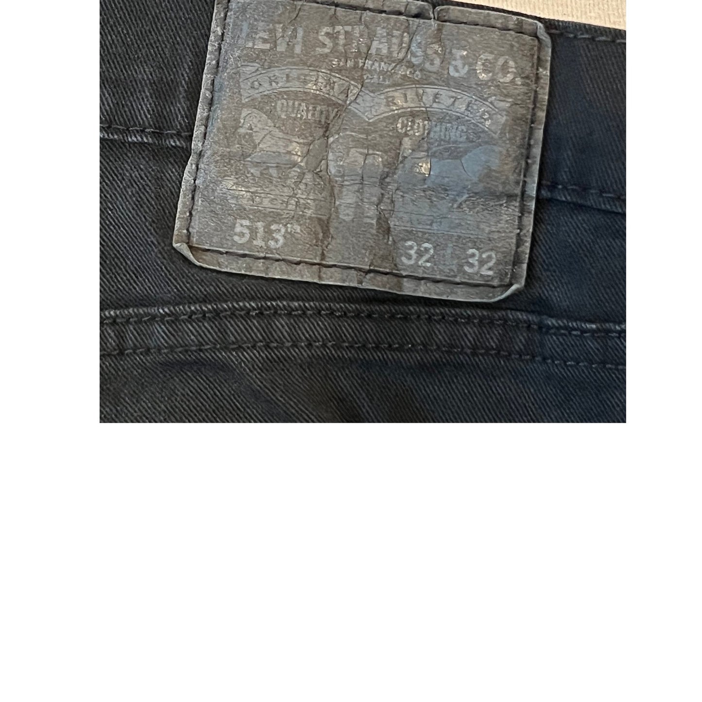 Levi's 513 Black Slim Fit Straight Leg Mens 32x32