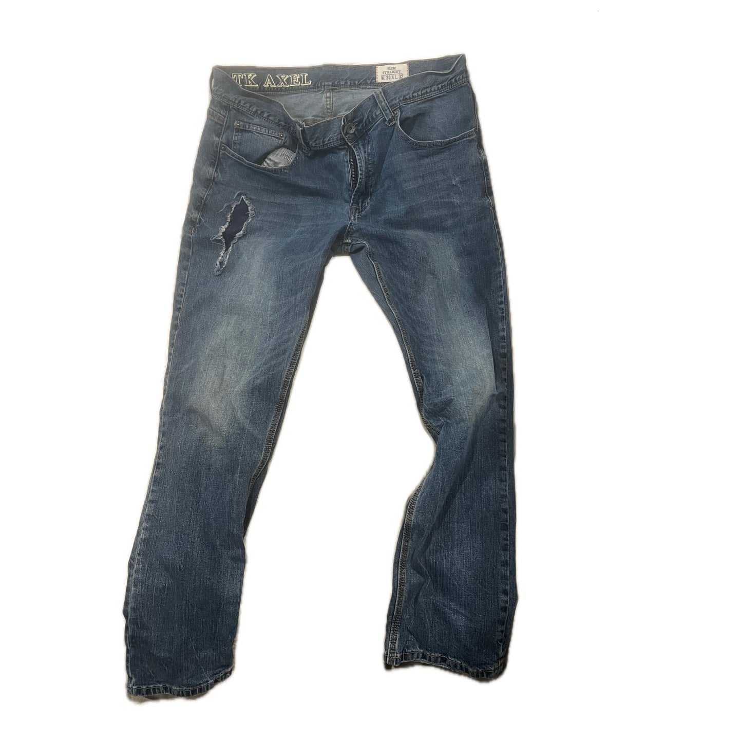 Pantalones Vaqueros Rectos Delgados TK Axel para Hombre 38x32
