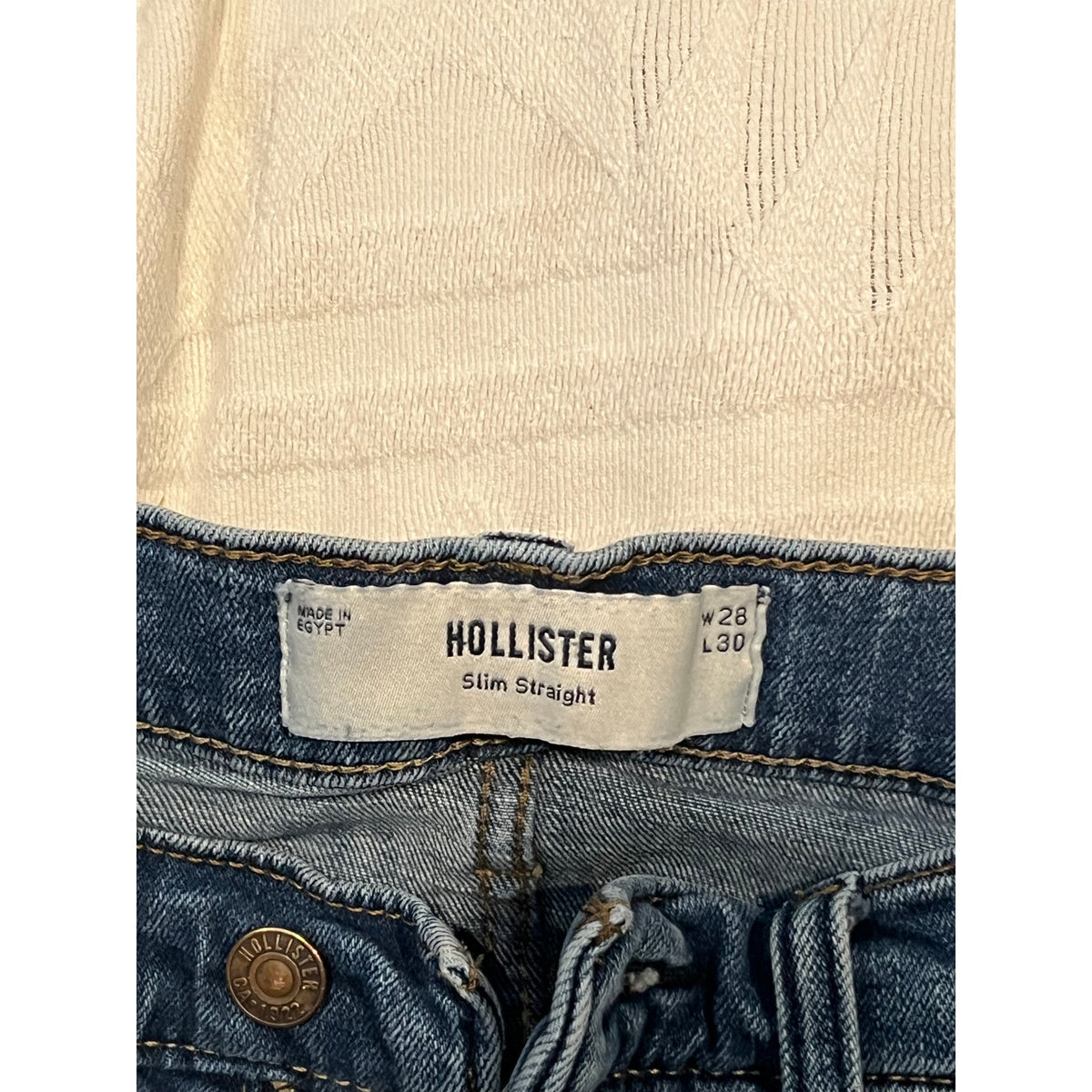 Hollister Slim Straight Blue Jeans Mens 28x30
