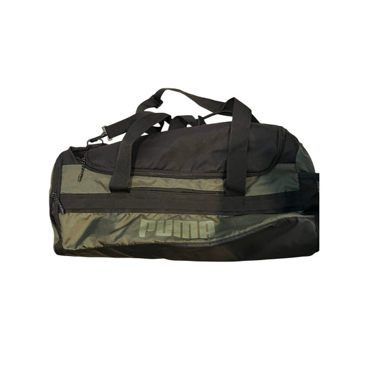 Puma Training Black Army Green Duffel Bag 24"x12"x10"