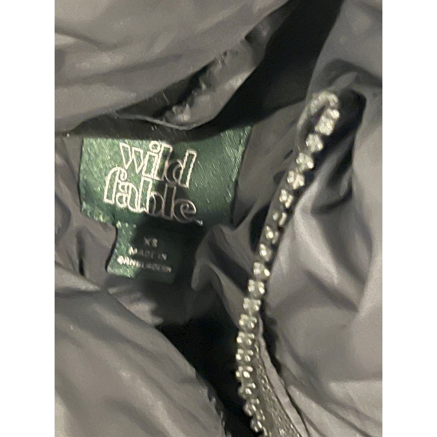 Wild Fable Cropped Puffer Black Jacket Womans XS