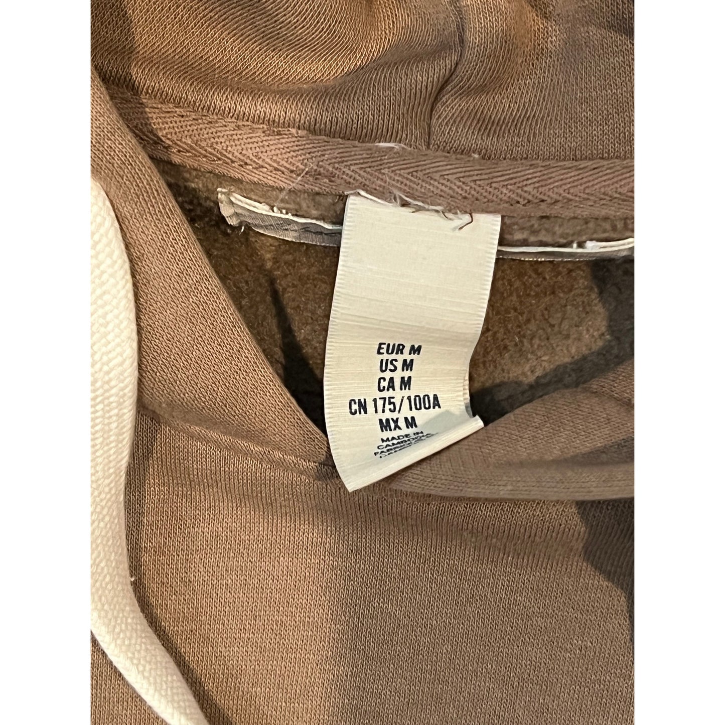 Label of Graded Goods H&M  Brown Hoodie Mens Medium