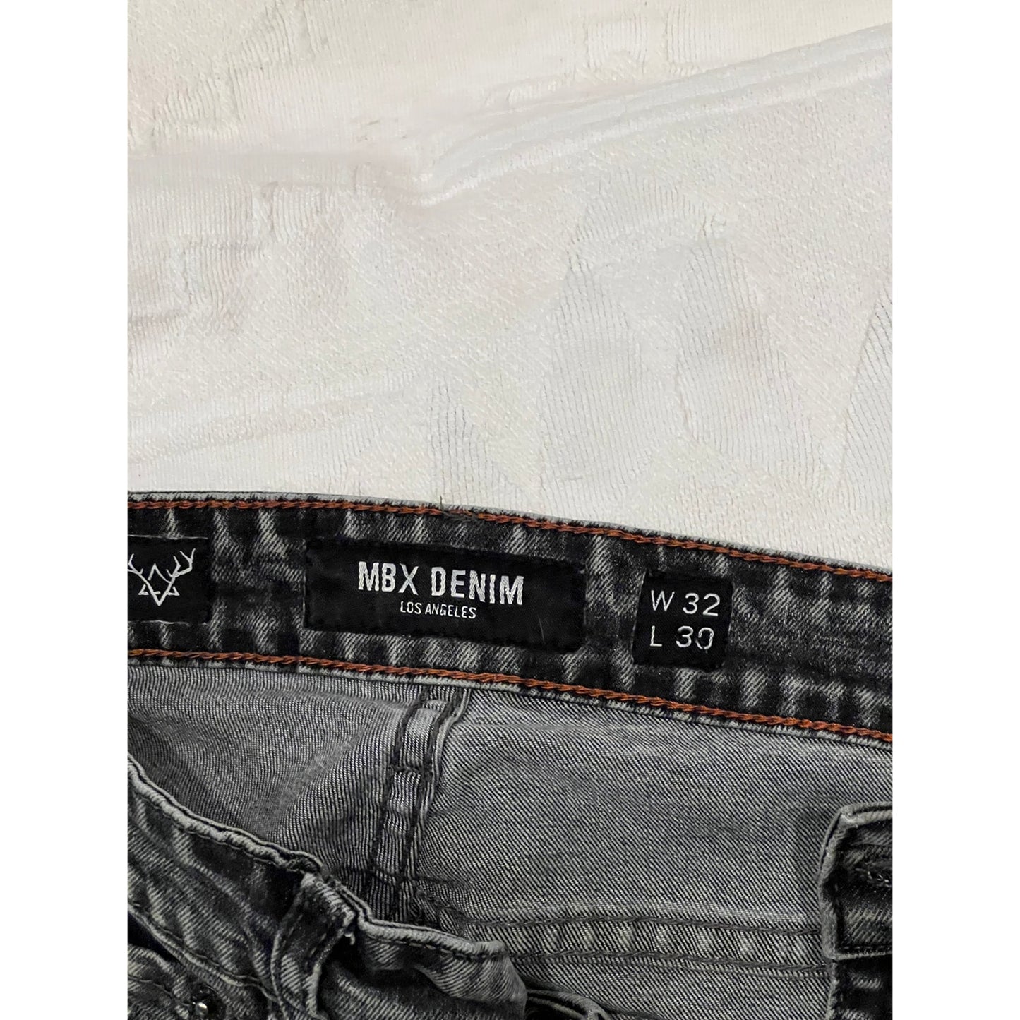 MBX Denim Straight Leg Charcoal Gray Mens 32x30