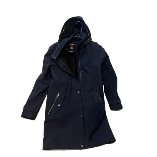 DKNY Waterproof Hooded Softshell Jacket Size S Blue
