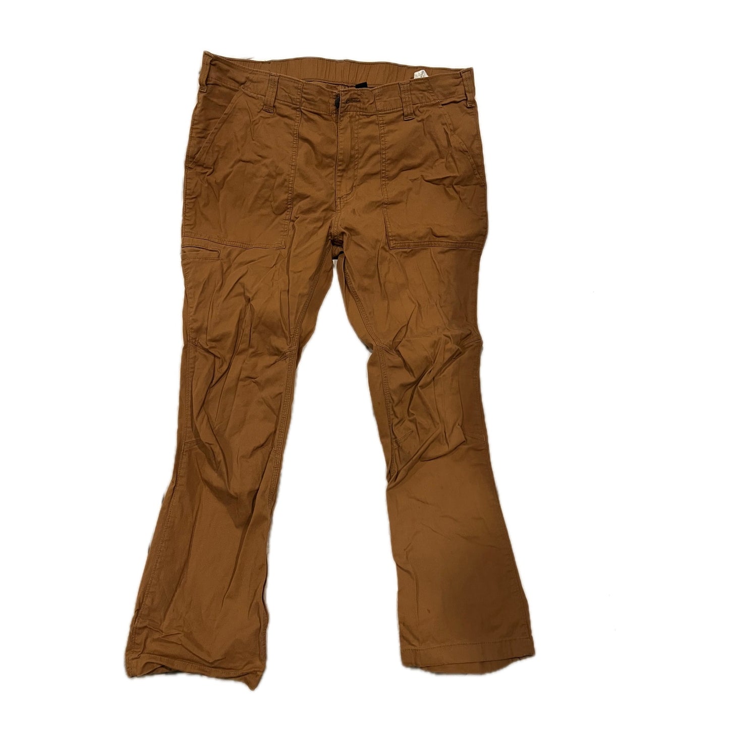 Pantalones finos de carpintero Carhartt beige mostaza para hombre 38x30