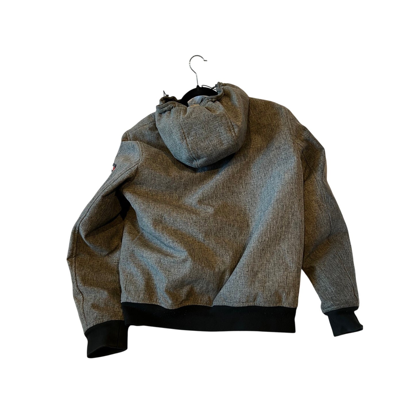 Chaqueta con capucha Tommy Hilfiger gris resistente al agua para hombre, talla M