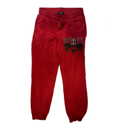 NovaMen Skull Red Sweat Pants Joggers Mens L