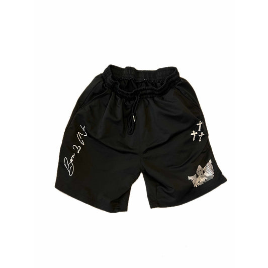 Born to Win Black Athletic Shorts Mens M