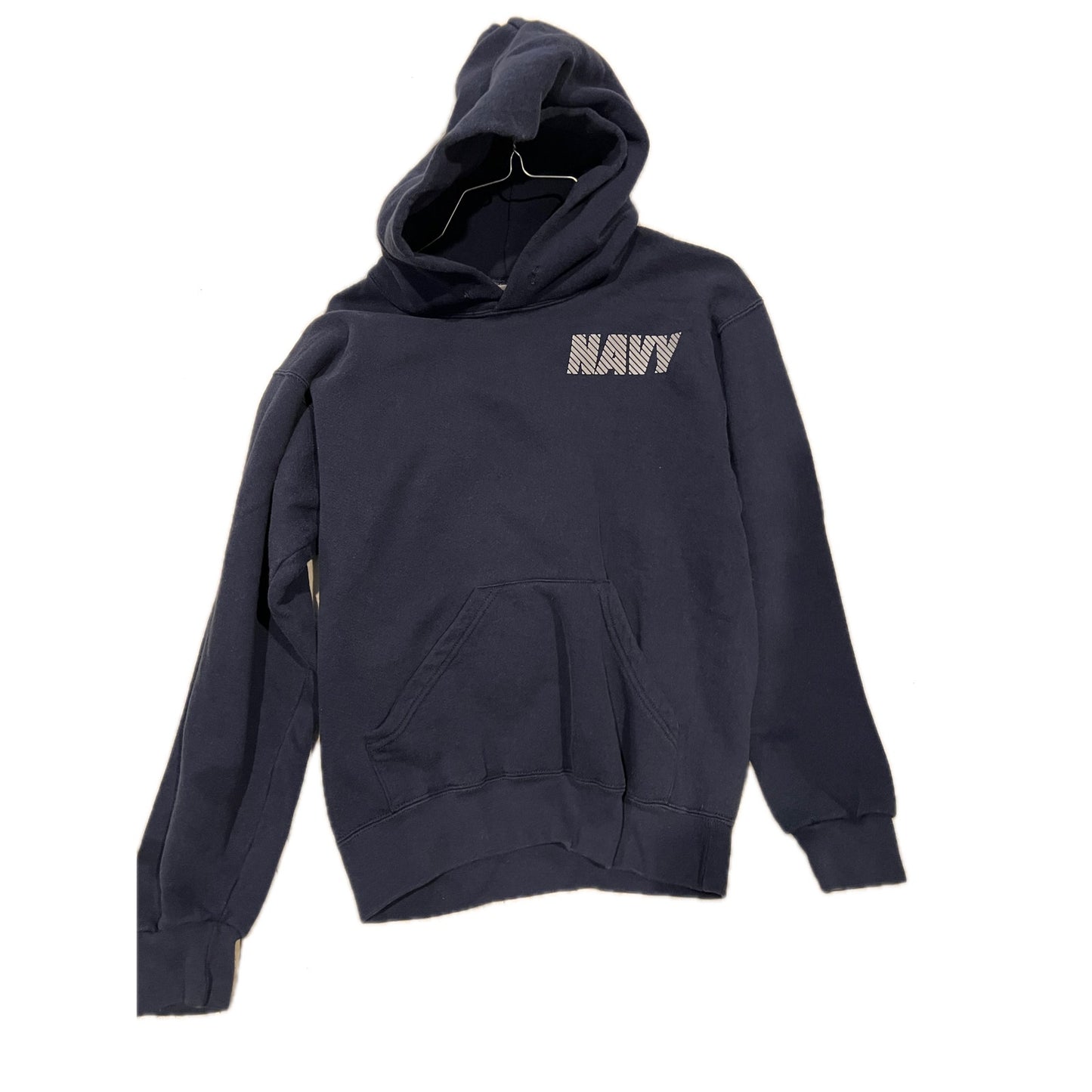 Bayside US Navy Blue Hoodie Mens Small