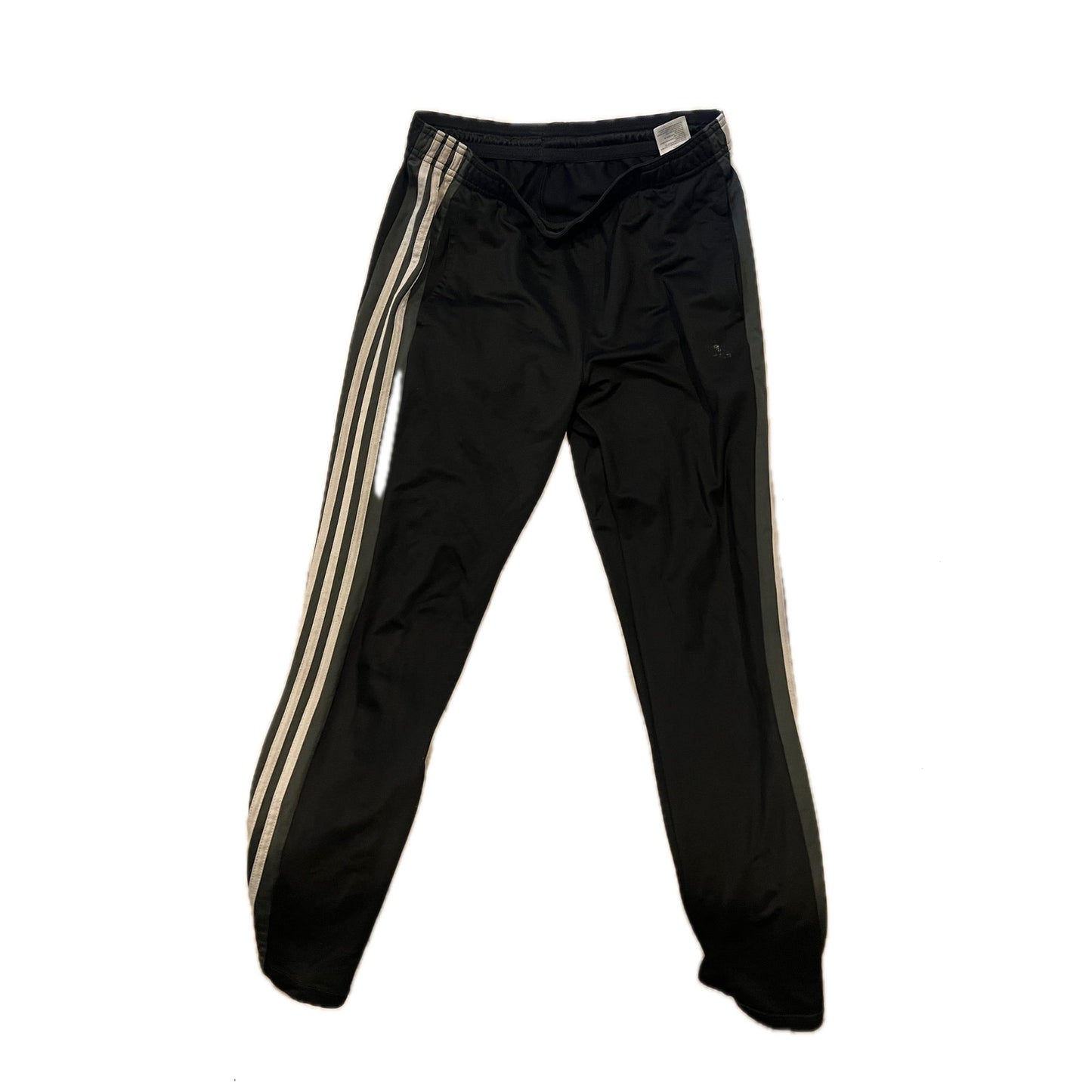 Adidas Black White Zippered Ankle Joggers Mens Med