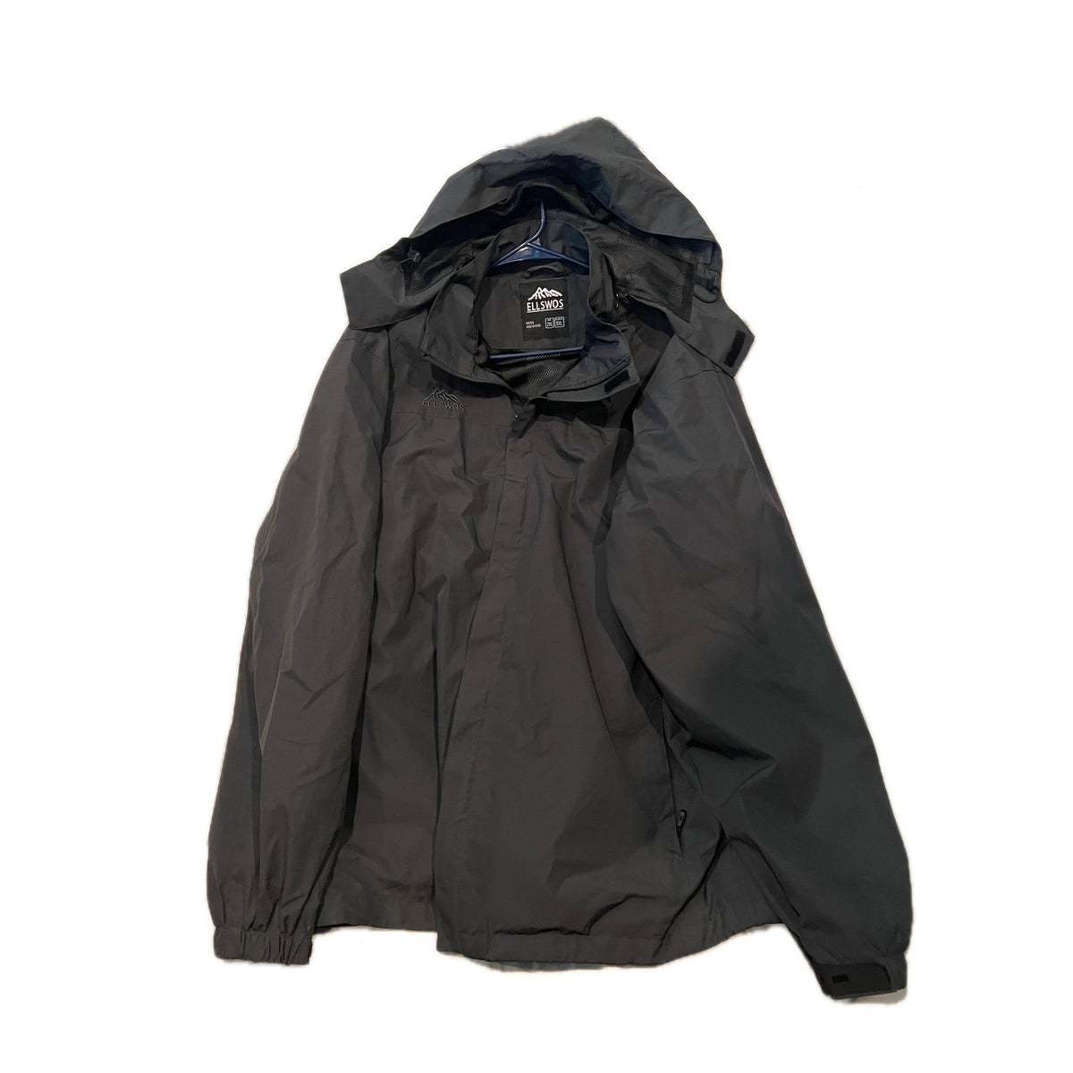 ELLSWOS Waterproof Hooded  Windbreaker Rain Jacket Mens 2XL