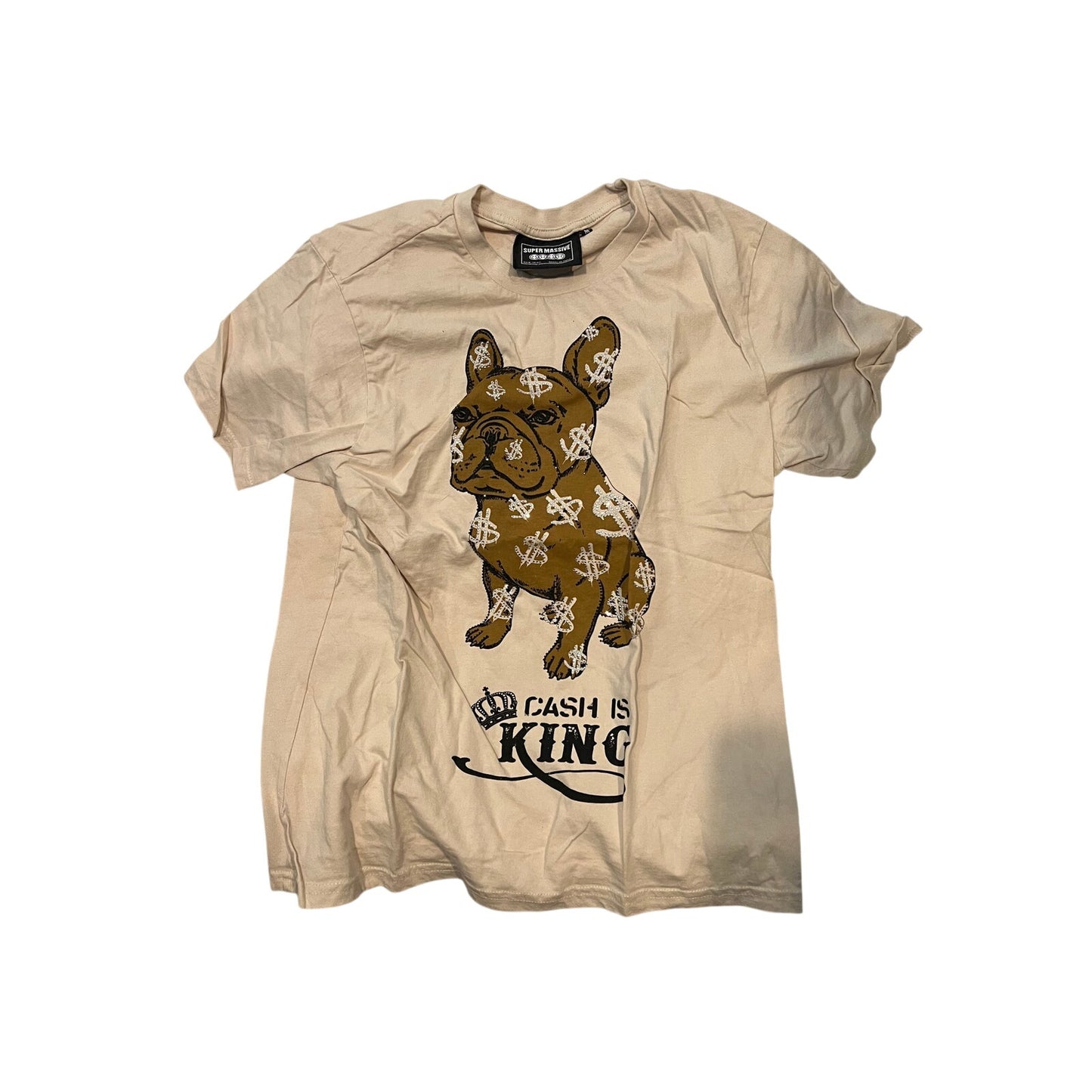 Super Massive Bulldog Cash is King Tee Shirt Mens Med