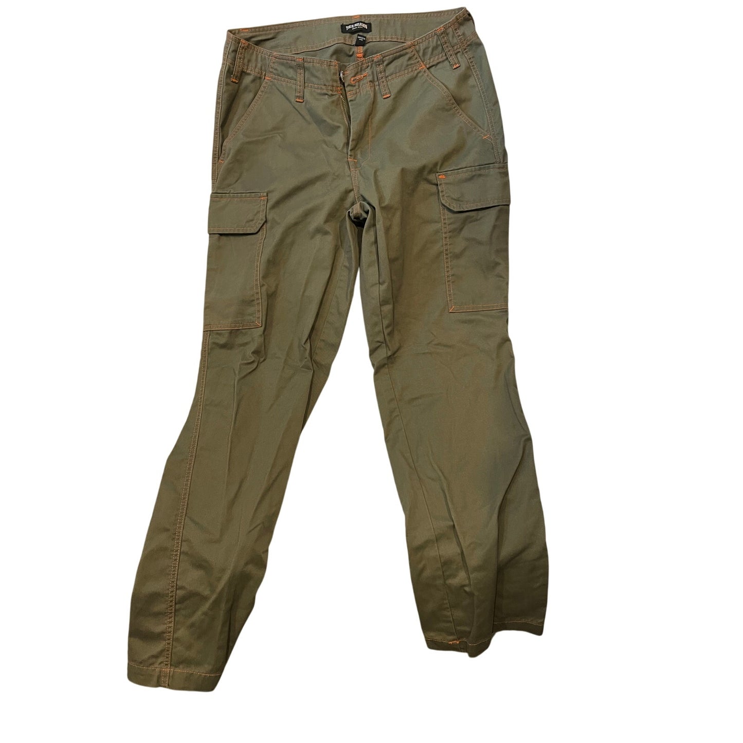 True Religion Green Khaki Cargo Pants Mens 30x30