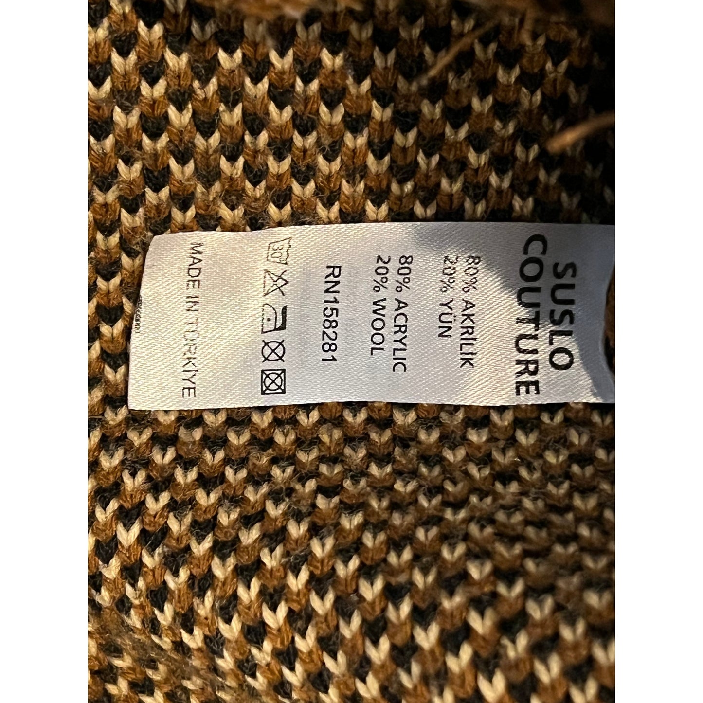 Suslo Couture Long Fashion Sweater Jacket Hommes Large